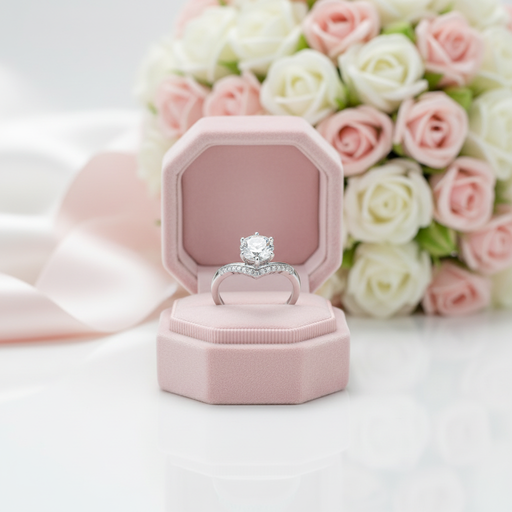 1CT Diamond Option Classic Engagement Ring-Black Diamonds New York