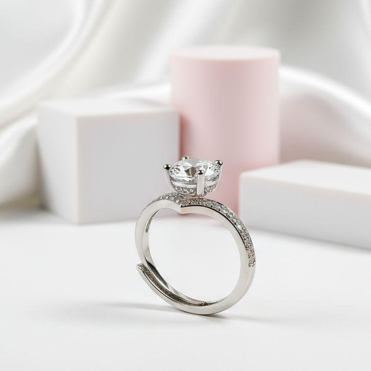 1CT Diamond Engagement Bridal Classic Ring-Black Diamonds New York