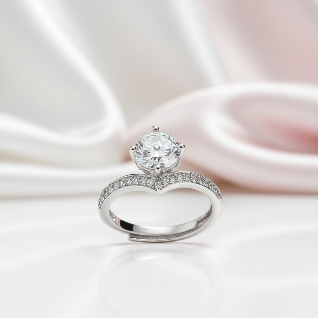 1CT Diamond Option Classic Engagement Ring-Black Diamonds New York