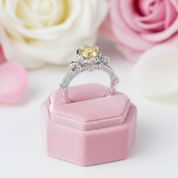 1Ct D Color Antique Style Round Diamond Engagement Ring-Black Diamonds New York