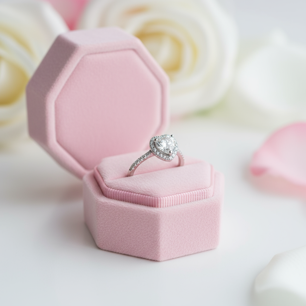 1Ct VVS1Heart Diamond Wedding Ring-Black Diamonds New York