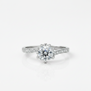 1Ct VVS1 Snowflake Diamond Option Engagement Ring-Black Diamonds New York