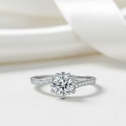 1Ct VVS1 Snowflake Diamond Engagement Ring-Black Diamonds New York