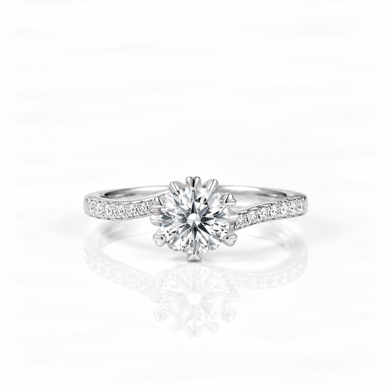 1Ct VVS1 Snowflake Diamond Option Engagement Ring-Black Diamonds New York