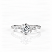 1Ct VVS1 Snowflake Diamond Option Engagement Ring-Black Diamonds New York