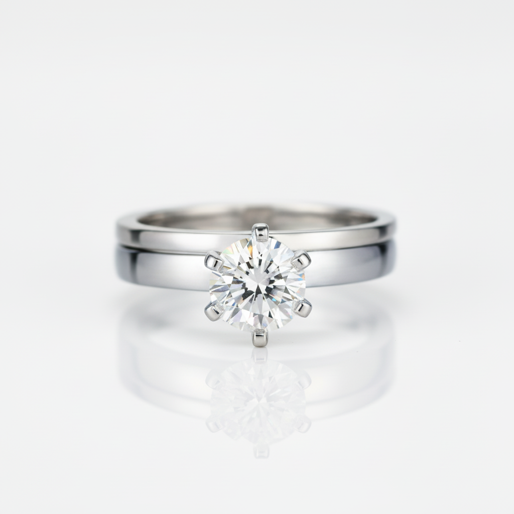 6 Claws 1.25 Ct Diamond Option 2-Pc Ring Set-Black Diamonds New York