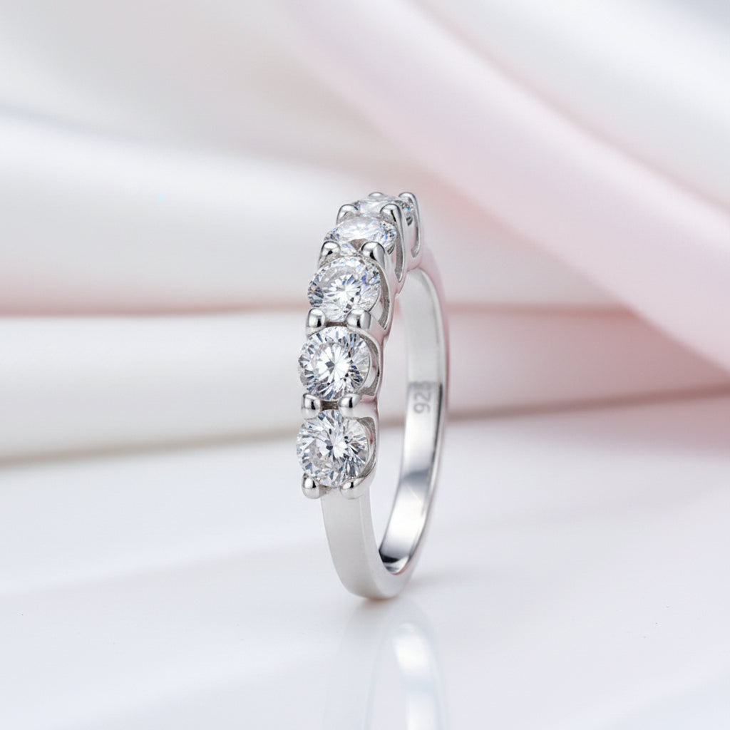 1.25 Ct Five Diamond Option Bridal Ring-Black Diamonds New York