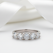1.25 Ct Five Diamond Option Bridal Ring-Black Diamonds New York