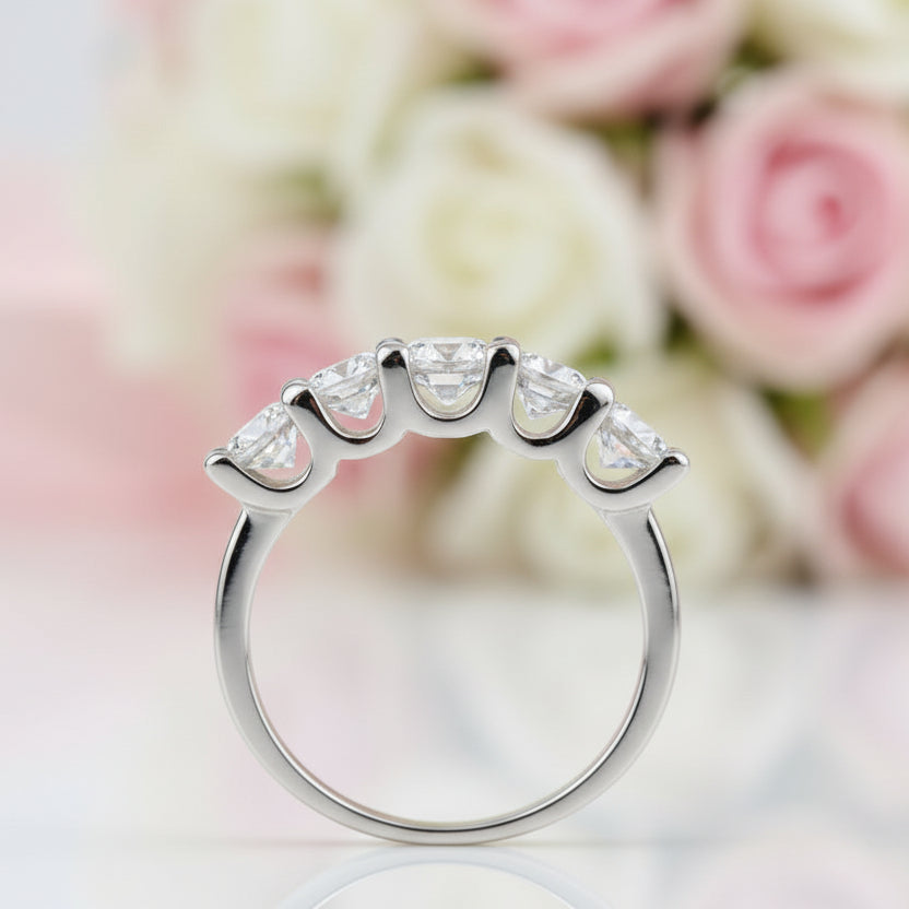 1.25 Ct Five Diamond Option Bridal Ring-Black Diamonds New York