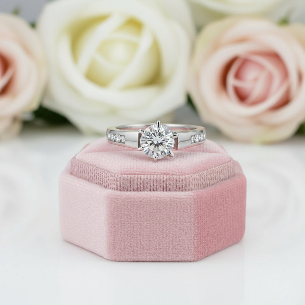 1.25 Ct Round Cut Diamond Wedding Engagement Ring-Black Diamonds New York