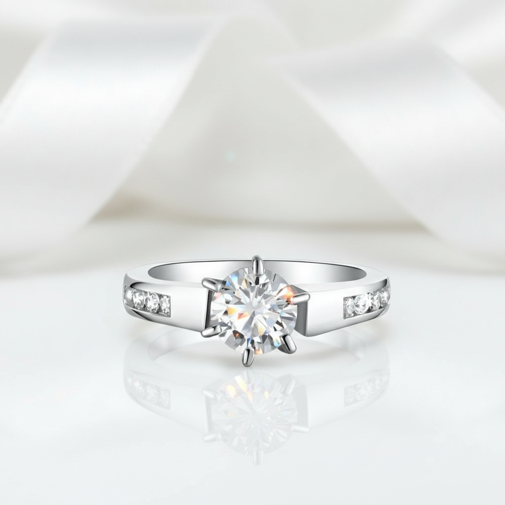 1.25 Ct Round Cut Diamond Wedding Engagement Ring-Black Diamonds New York