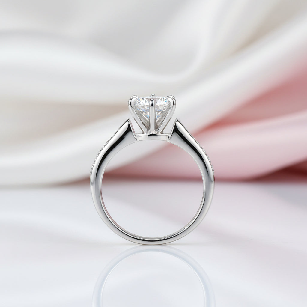 1.25 Ct Round Cut Diamond Wedding Engagement Ring-Black Diamonds New York