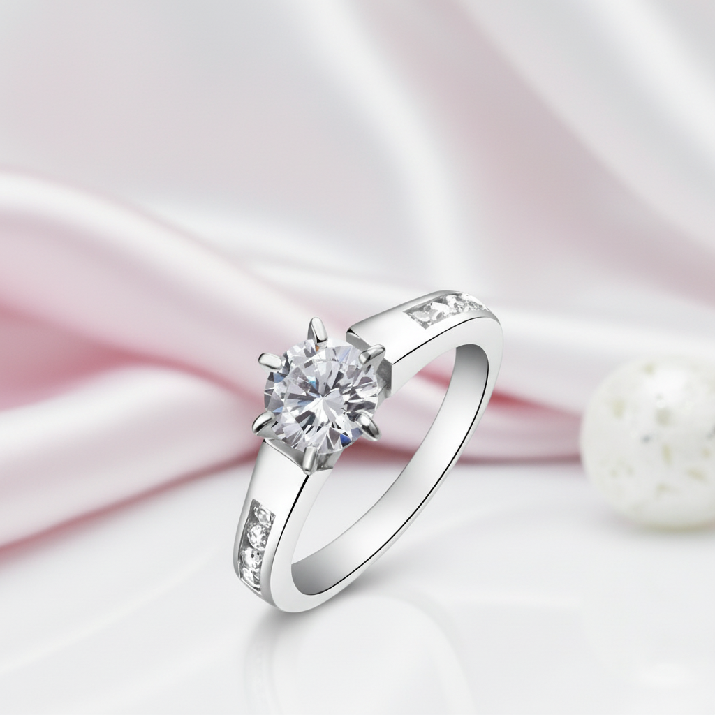 1.25 Ct Round Cut Diamond Wedding Engagement Ring-Black Diamonds New York