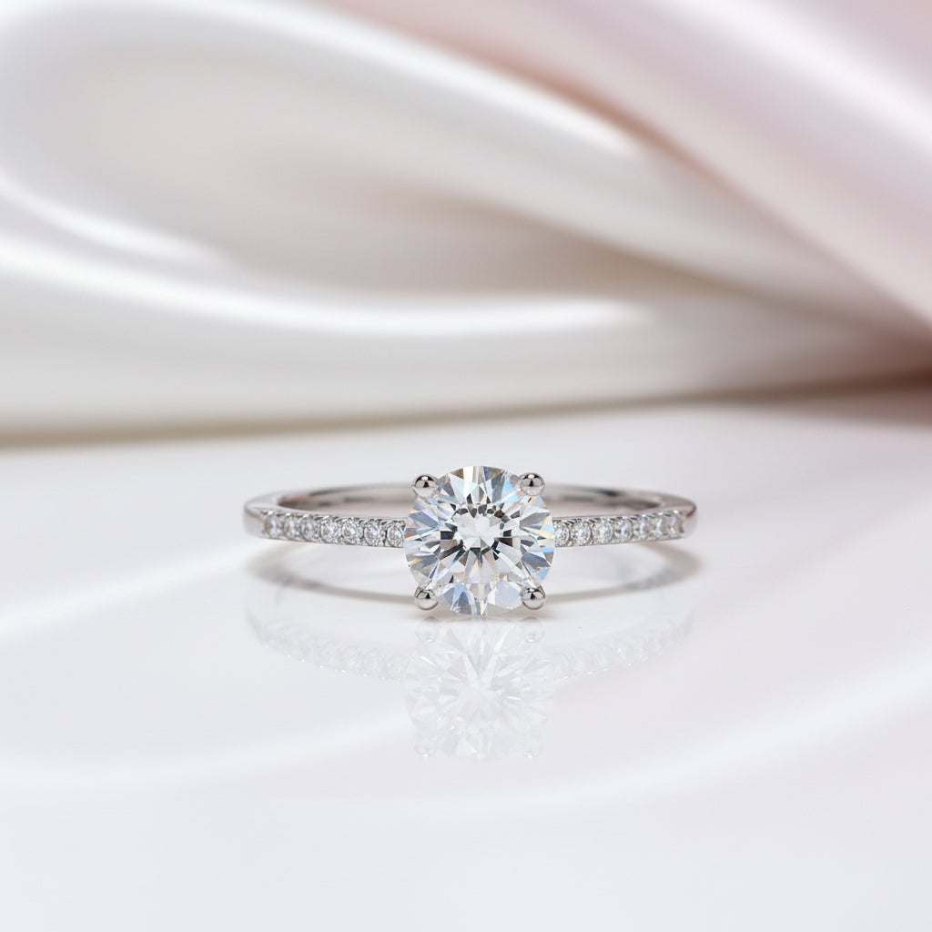 1.25 Ct Diamond Classic Engagement Ring-Black Diamonds New York