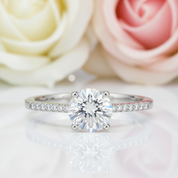 1.25 Ct Diamond Classic Engagement Ring-Black Diamonds New York