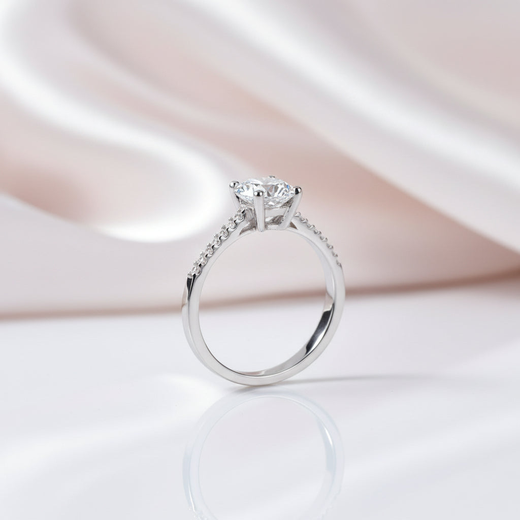 1.25 Ct Diamond Classic Engagement Ring-Black Diamonds New York