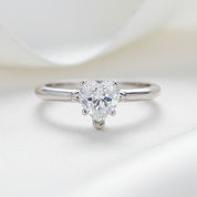 1.5 Carat Heart Cut Diamond Option Engagement Ring-Black Diamonds New York
