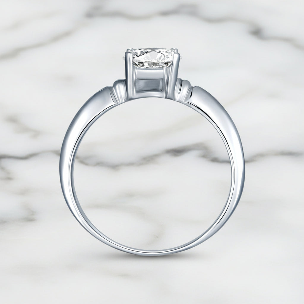 1.5 Carat Heart Cut Diamond Option Engagement Ring-Black Diamonds New York