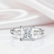 1.5 Ct Princes Cut Solid Wedding Promise Engagement Ring-Black Diamonds New York