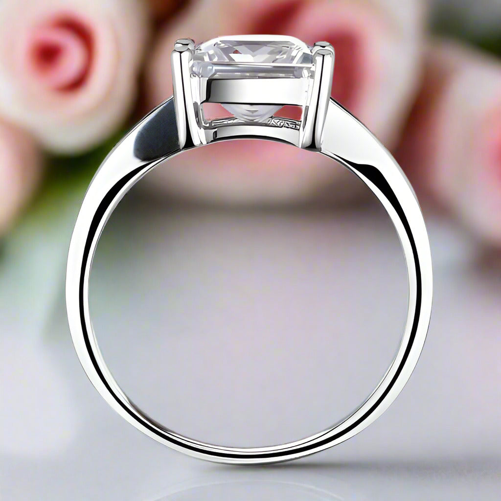 1.5 Ct Princes Cut Solid Wedding Promise Engagement Ring-Black Diamonds New York