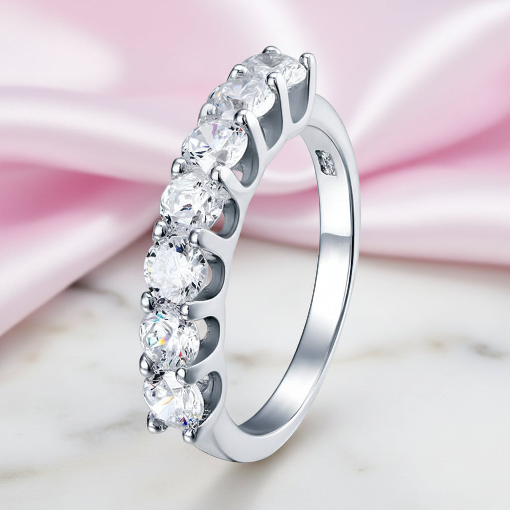 1.75 Carat Seven Stone Wedding Band-Black Diamonds New York