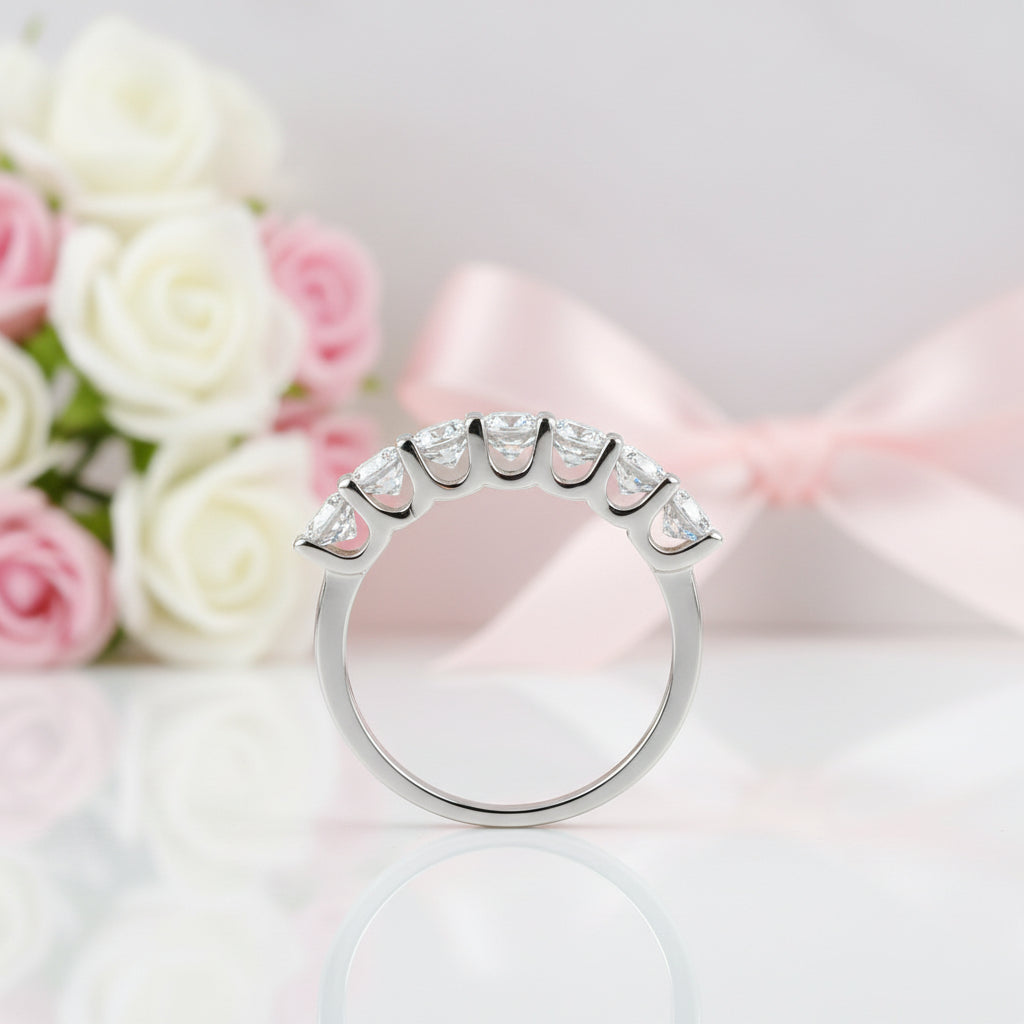 1.75 Carat Seven Stone Wedding Band-Black Diamonds New York