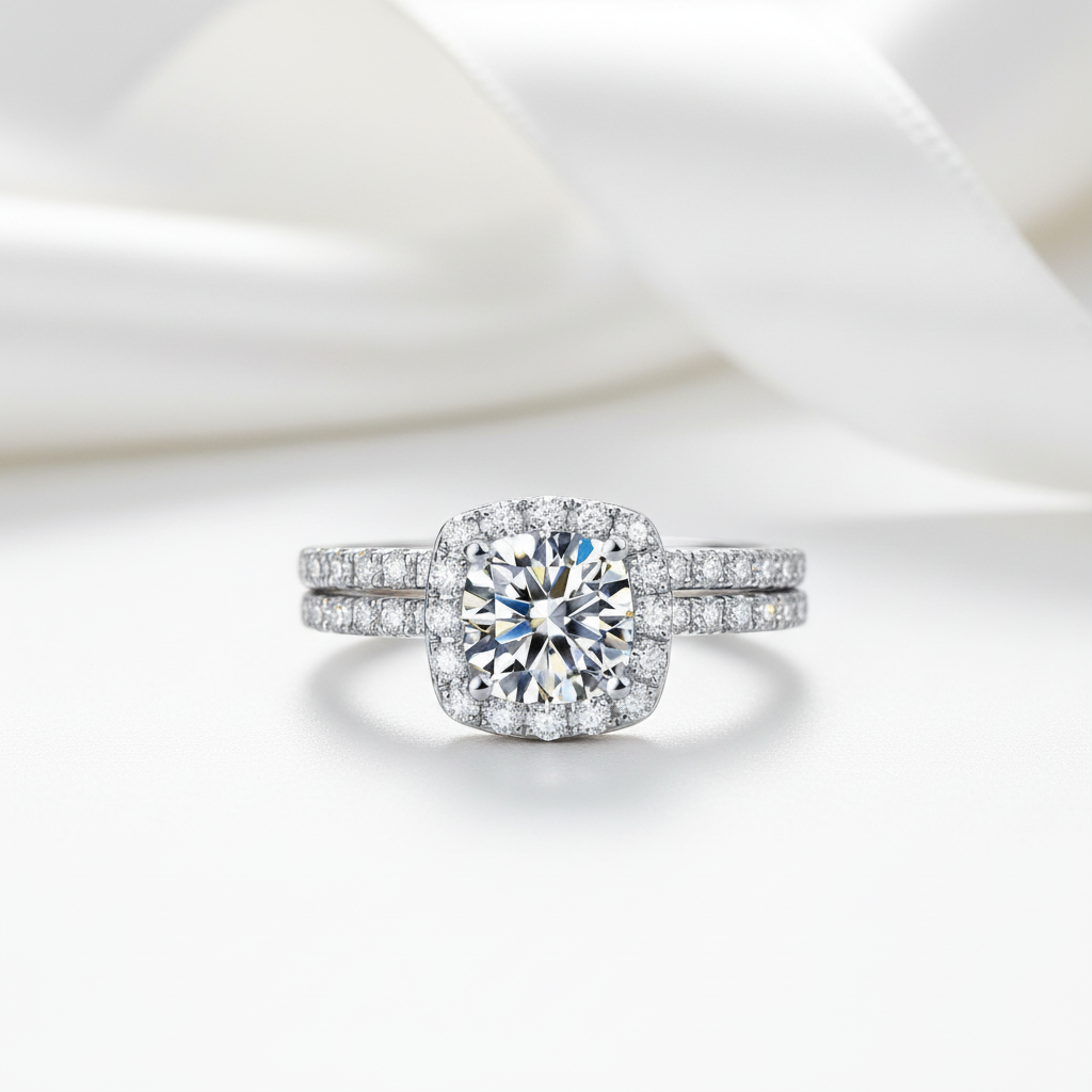 1 Carat Cushion Cut Diamond Option Ring-Black Diamonds New York