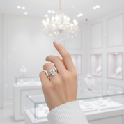 1.0 Ct Emerald Cut Diamond Solitaire Engagement Ring-Black Diamonds New York