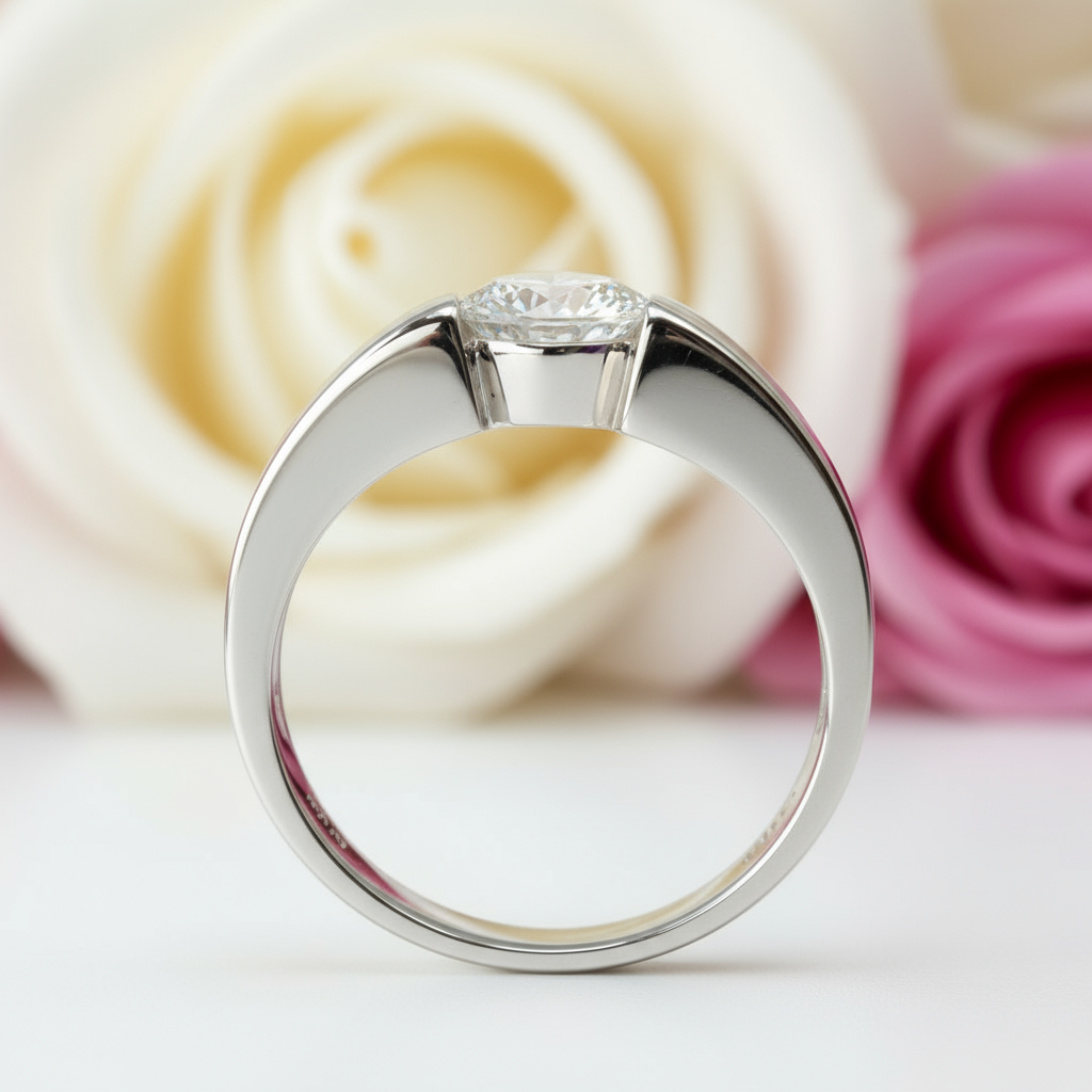 1ct 6.5mm Excellent Cut Diamond Wedding Band-Black Diamonds New York