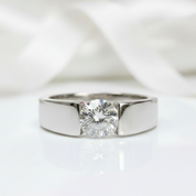 1ct 6.5mm Excellent Cut Diamond Option Wedding Band-Black Diamonds New York