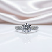 1ct 6.5mm Diamond Option Star Princess Wedding Ring-Black Diamonds New York