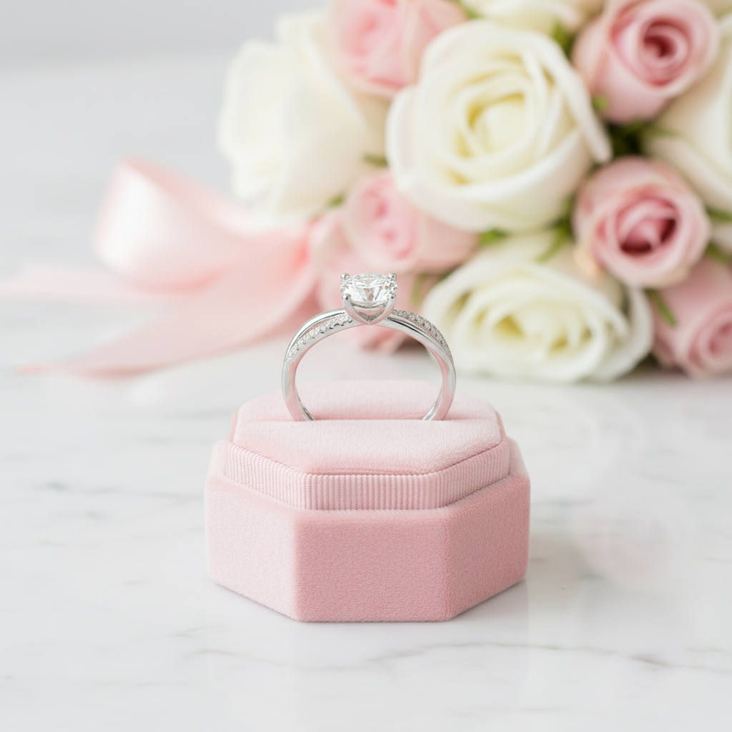 1.0 Ct Round Cut Diamond Halo Twist Band Engagement Ring-Black Diamonds New York