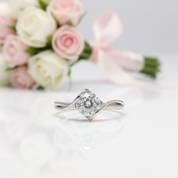 1.0 Ct Round Diamond Option Angel Engagement Ring-Black Diamonds New York