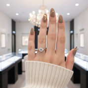 1.0 Ct Round Diamond Option Angel Engagement Ring-Black Diamonds New York