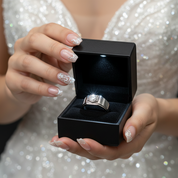 1Ct 6.5mm Solitaire Diamond Option Men's Ring-Black Diamonds New York