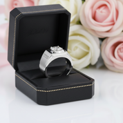 1Ct 6.5mm Solitaire Diamond Option Men's Ring-Black Diamonds New York