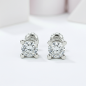 1.0 Ct 6mm Round Diamond Stud Earrings-Black Diamonds New York