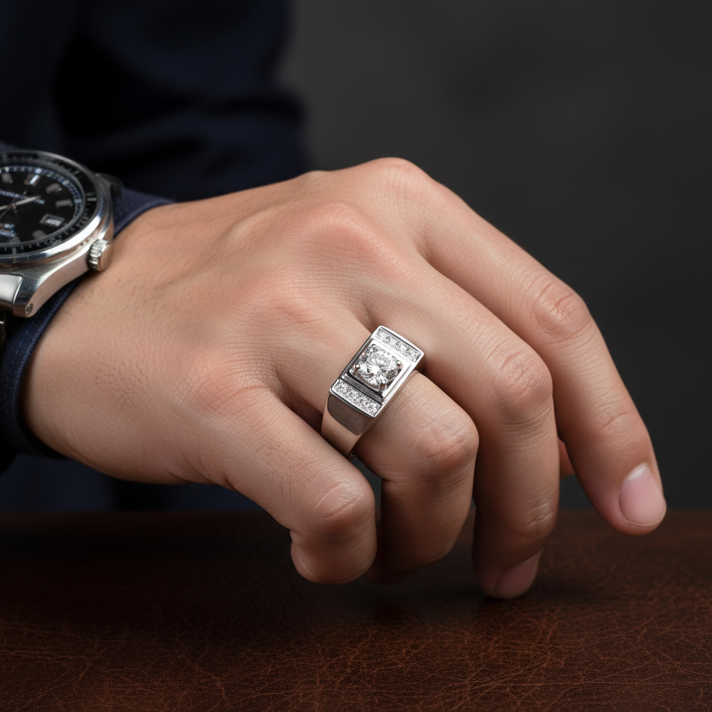 1.0 Ct Round Diamond Men's Wedding Band-Black Diamonds New York