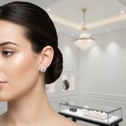 1.0 Ct D Color Diamond Stud Earrings-Black Diamonds New York