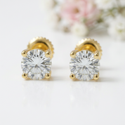 1.0 Ct D Color Diamond Option Stud Earrings-Black Diamonds New York
