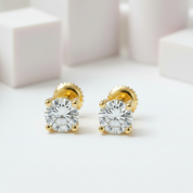 1.0 Ct D Color Diamond Stud Earrings-Black Diamonds New York