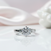 1ct D Color Round Diamond Option Engagement Ring-Black Diamonds New York