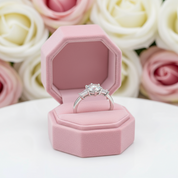 1Ct D Color Round Diamond W/ Tapered Baguette Engagement Ring-Black Diamonds New York