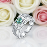 1ct Green Diamond Classic Band-Black Diamonds New York