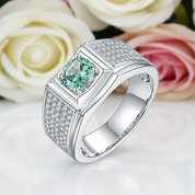 1ct Green Diamond Classic Band-Black Diamonds New York