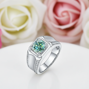 1ct Green Diamond Classic Band-Black Diamonds New York