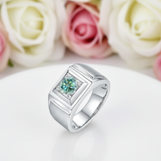 1ct Green Diamond Classic Band-Black Diamonds New York