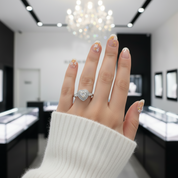 1ct Heart Cut Diamond Engagement Ring-Black Diamonds New York