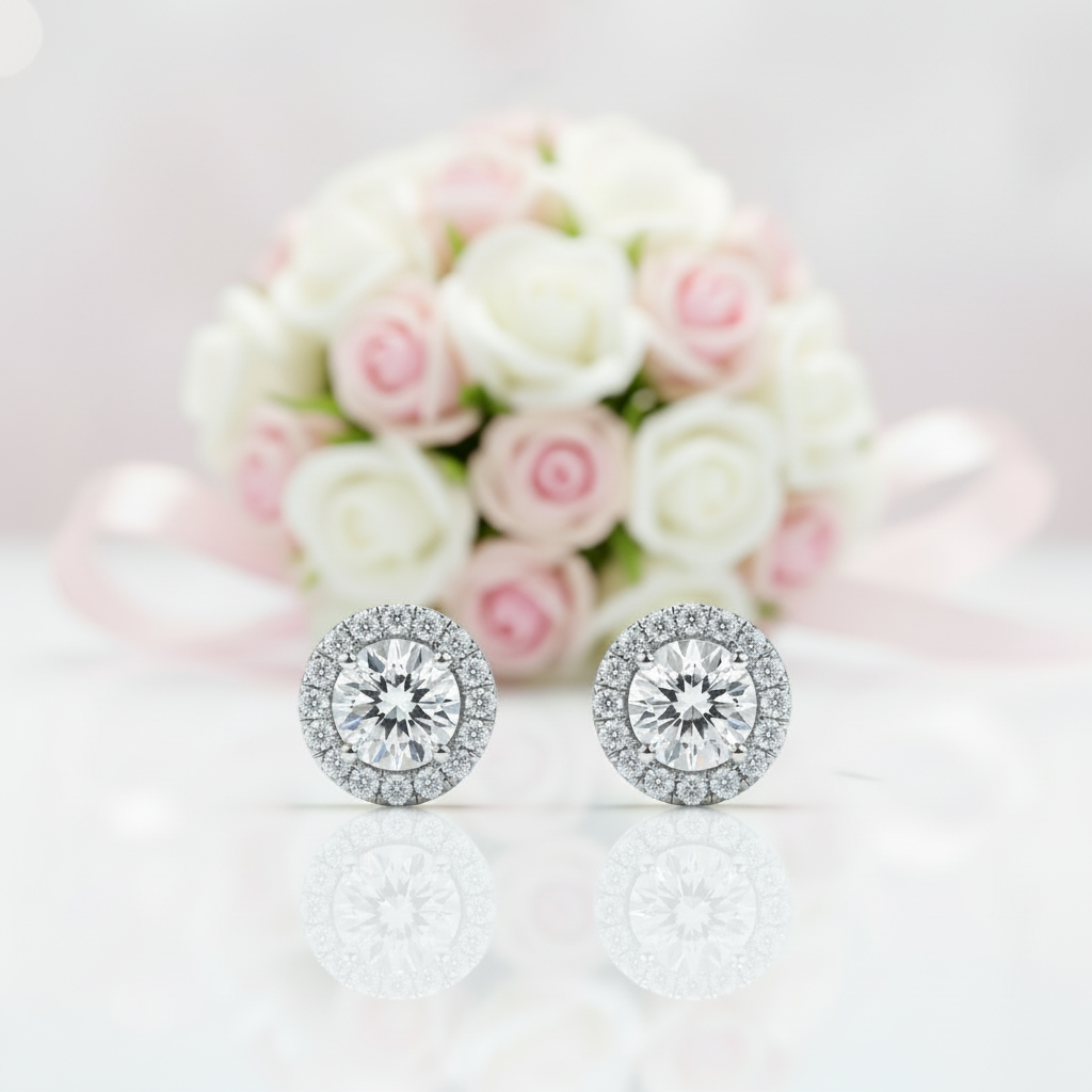 1ct Diamond Option 4 Claws Stud Earrings-Black Diamonds New York