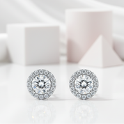 1ct Diamond 4 Claws Stud Earrings-Black Diamonds New York